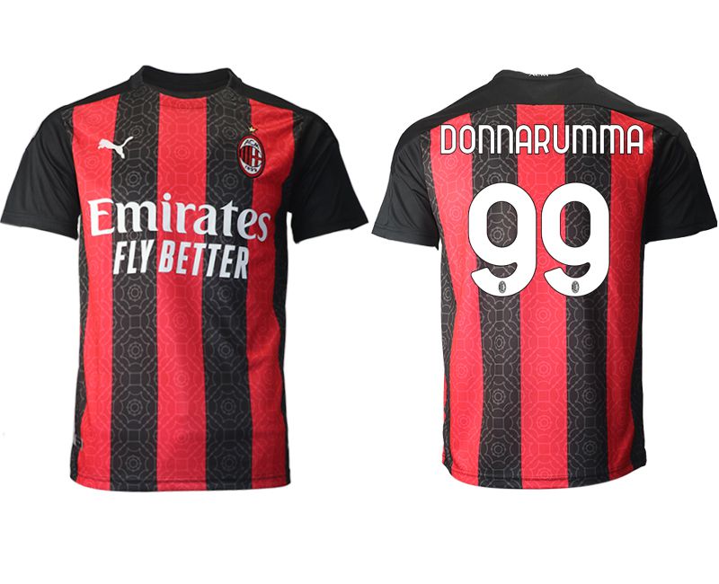 Men 2020-2021 club AC milan home aaa version #99 red Soccer Jerseys->ac milan jersey->Soccer Club Jersey